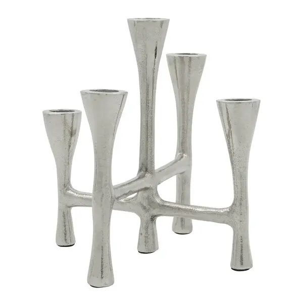 Tristy lysestake 20x19 cm sølvfinish