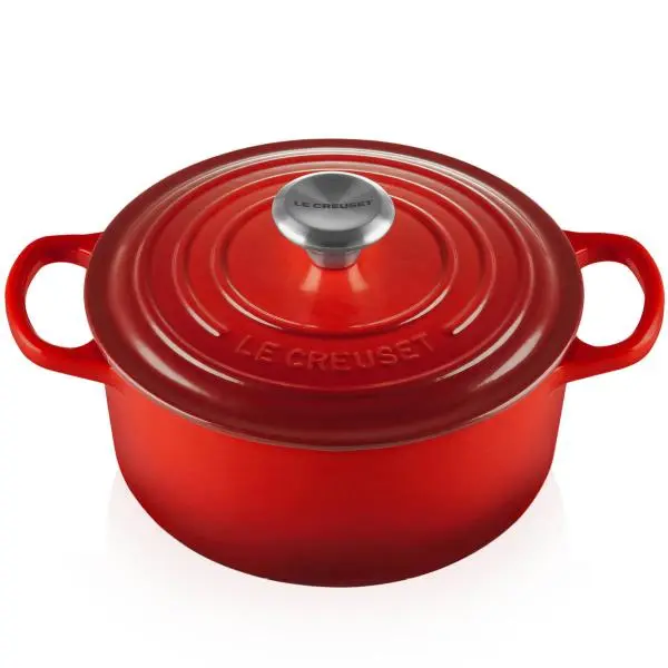 Signature støpejernsgryte rund 22 cm cerise