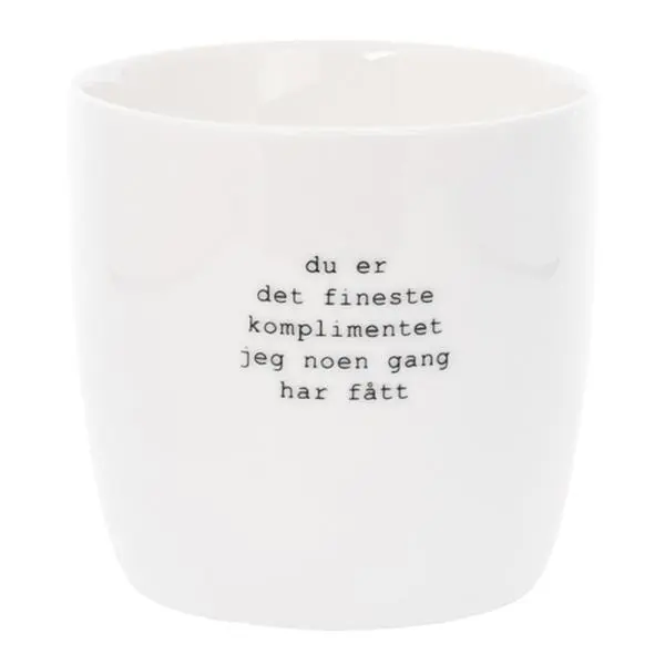 Trygve Skaug krus komplimentet 30 cl hvit