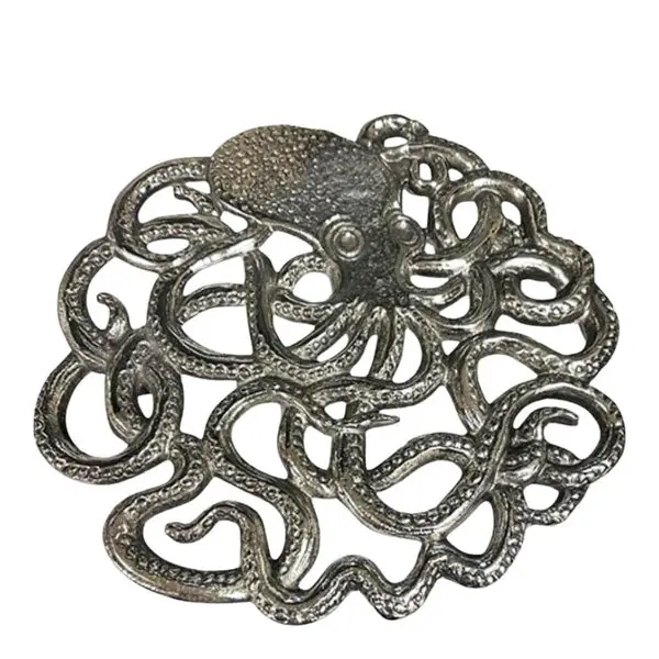 Octopus gryteunderlag Ø18 cm sølv