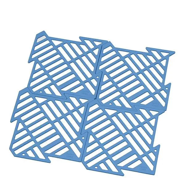 Vaskematte 16x16 cm blå