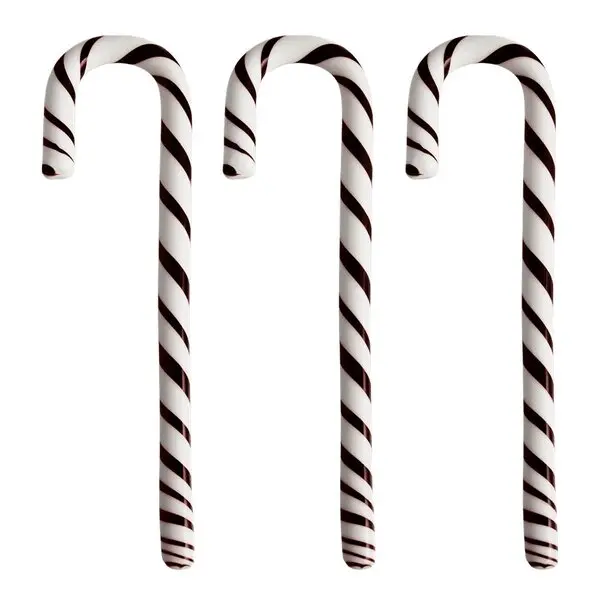 Polka stav 17 cm 3 stk hvit/svart