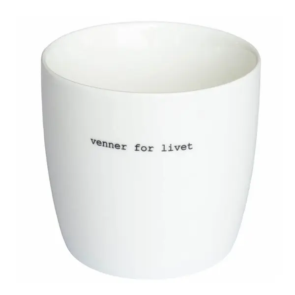Krus Venner for livet 30 cl hvit