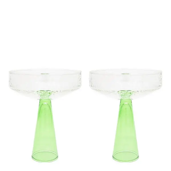 Claude champagneglass 25 cl 2 stk grønn/klar