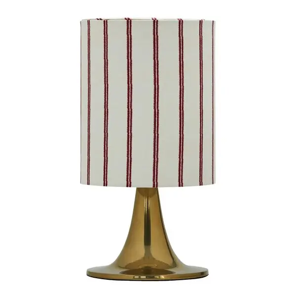 Tulip bordlampe 38 cm antikk messingfinish