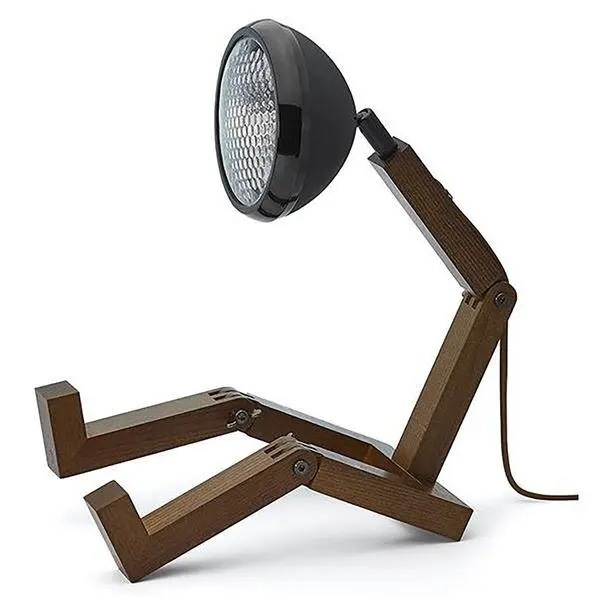 Lampe 39 cm svart/ask