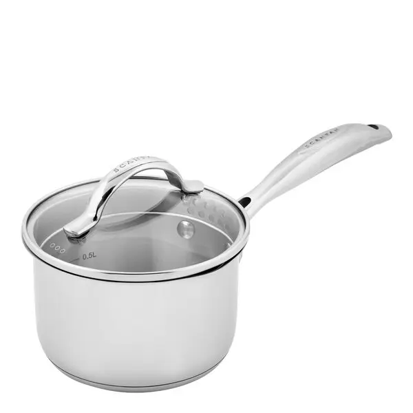 STS kasserolle med lokk 1,2L rustfri