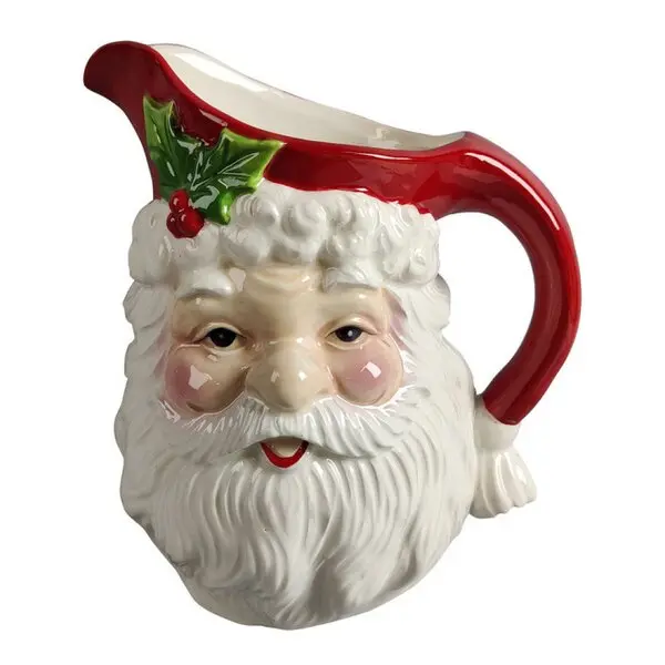 Santa karaffel julenisse 23 cm rød/hvit