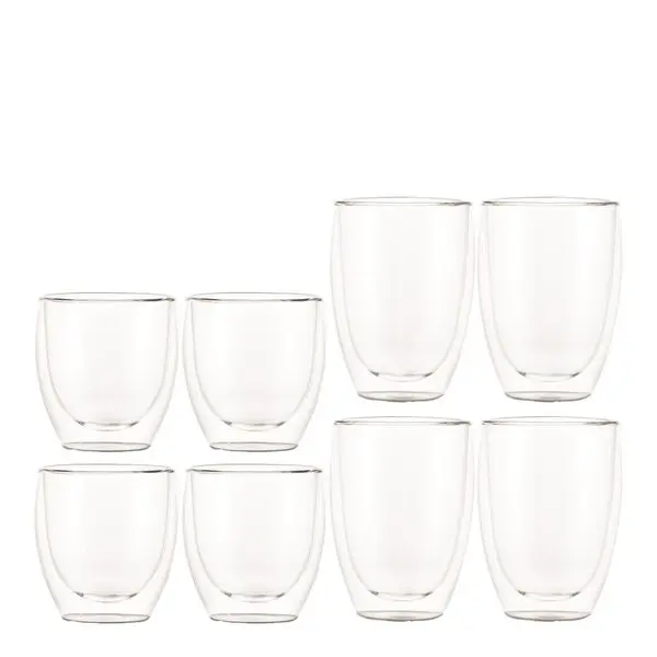 Pavina kaffeglass sett 8 stk 25 cl + 35 cl
