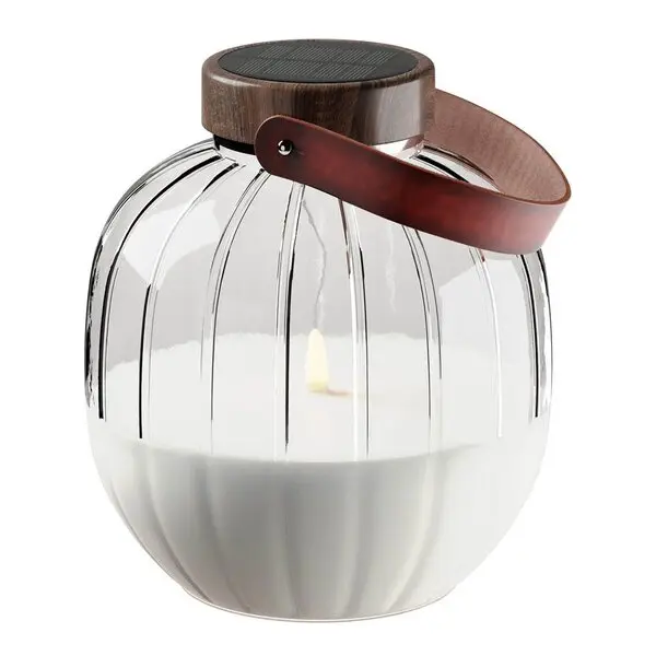 LED glass lanterne 20 x 20 cm solcelledrevet