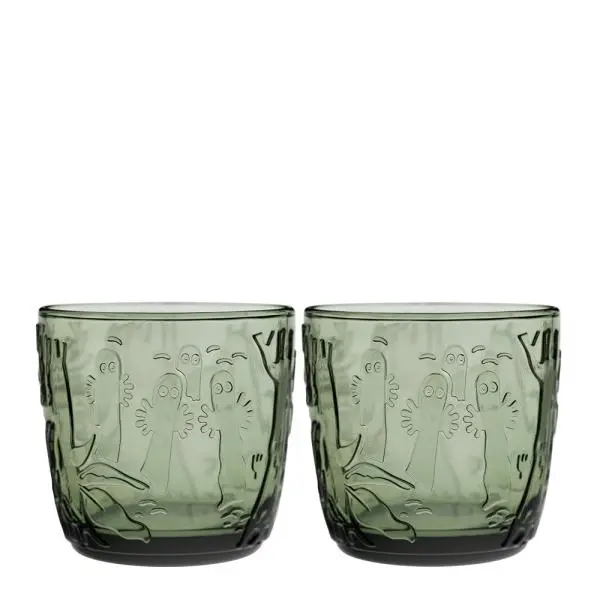 Mummi glass 28 cl 2 stk furugrønn