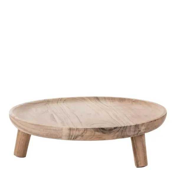 Kakefat på 3 ben 35 cm akasie