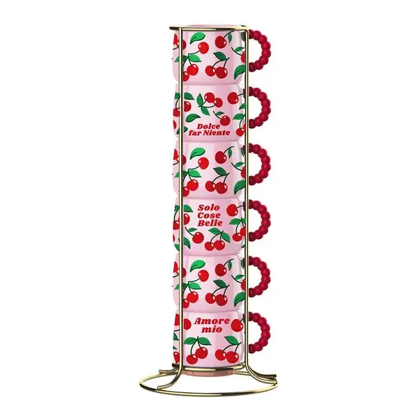 Mercato Della Frutta espressokopp 6,5 cl 6 stk rosa