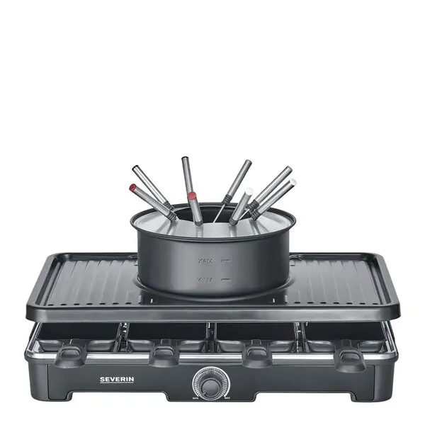 Fondue-raclette kombinert 2-i-1 RG 2347 svart