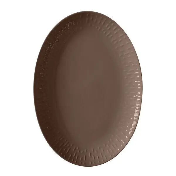 Confetti serveringsfat oval 36x25 cm Chocolate
