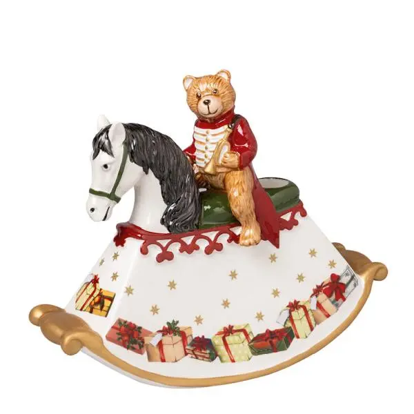 Christmas Toys gyngehest porselen 22x9x17 cm