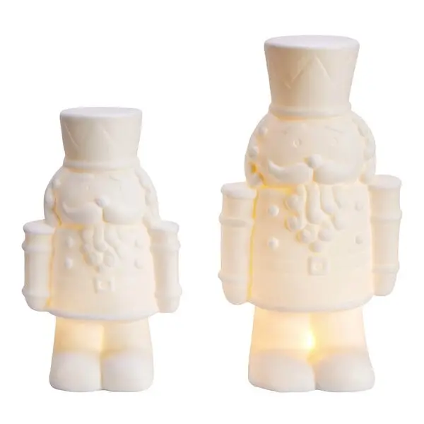 Finn figur soldat 22 cm 2 stk hvit