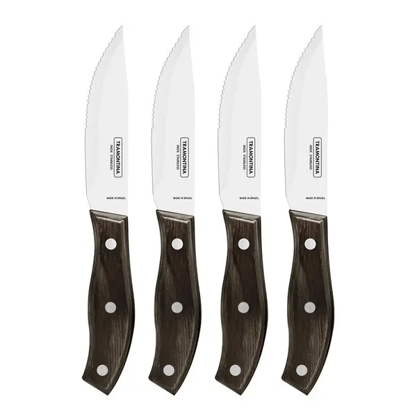 BBQ by Hellstrøm biffkniver 4 deler 23,8 cm natur