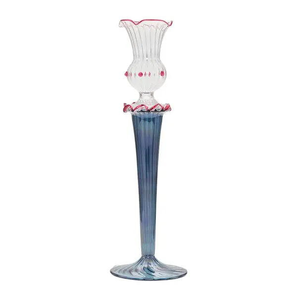 Ballerina lysestake 26 cm blå