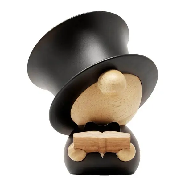 H.C. Andersen XXL trefigur 17 cm svart/gummitre/sapele