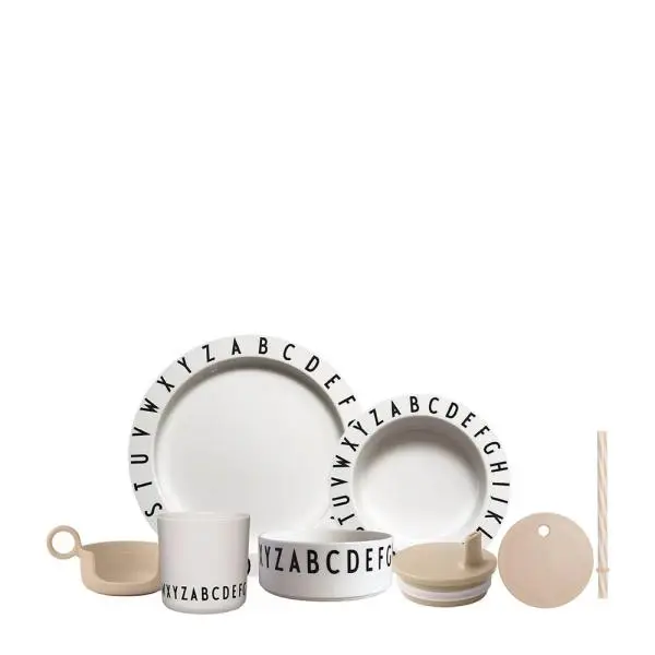 Spis & lær barneservise beige
