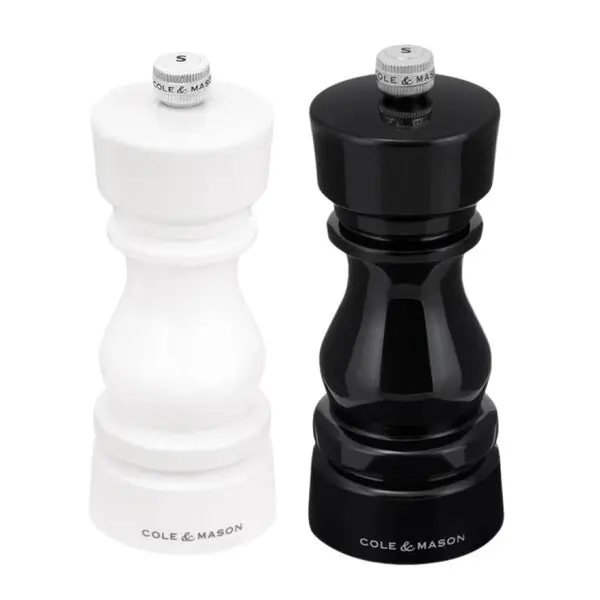 London salt- og pepperkvern 15,4 cm 2 stk svart/hvit
