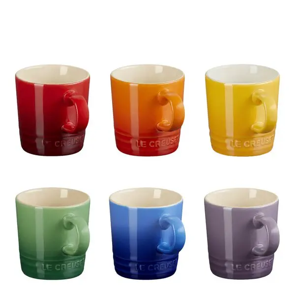 Rainbow espressokrus 10 cl 6 stk