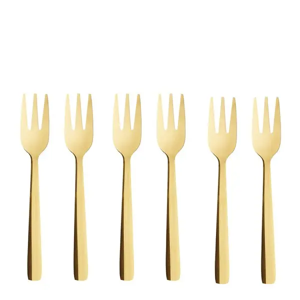 RAW kakegaffel 6 stk gull