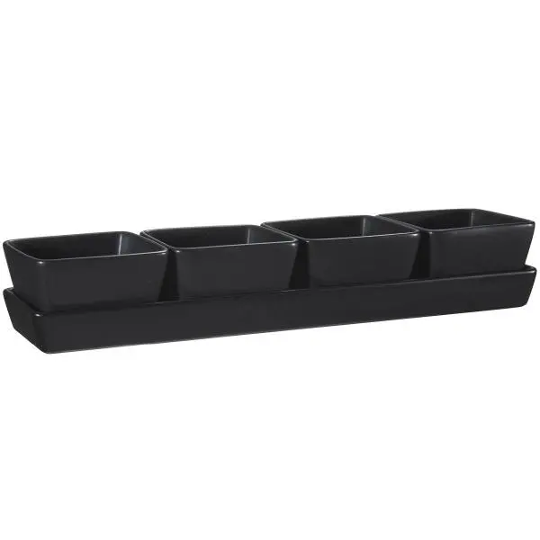 Nor tapasfat m/4 skåler svart