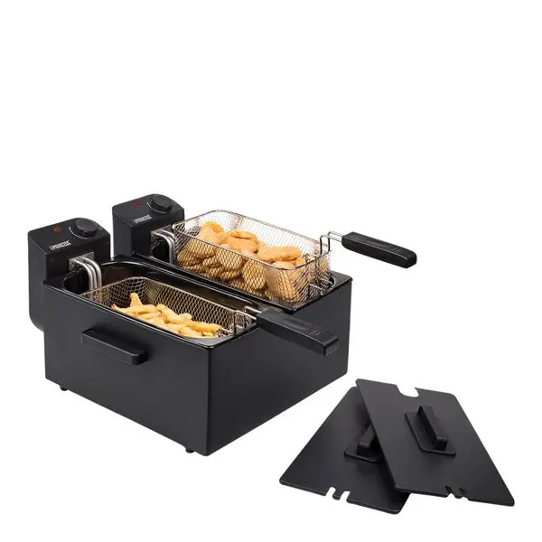 Frityrkoker dobbel 2x3L 1800W svart