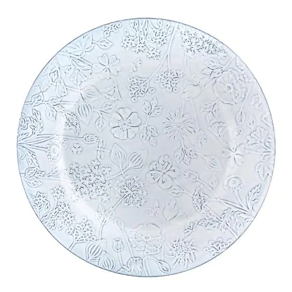 Flora tallerken 34,5 cm antikkhvit