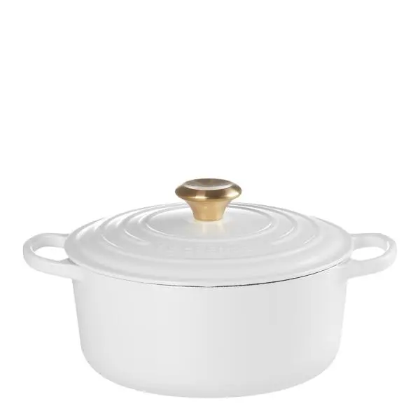 Signature støpejernsgryte rund 24 cm 4,2L white
