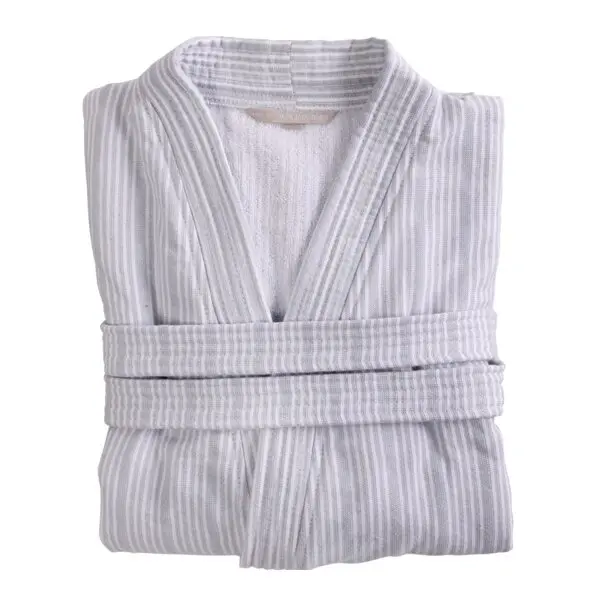 Bath Collection badekåpe S/M powder blue stripes