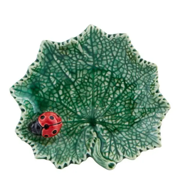 Countryside Leaves skål 14x12,6 cm marihøne grønn