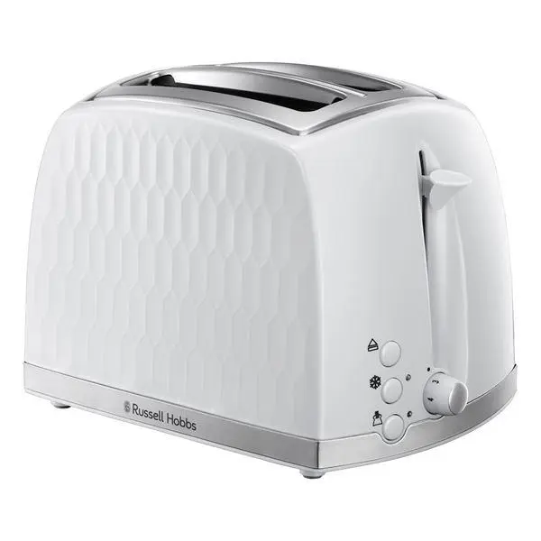 Honeycomb brødrister 2 skiver hvit