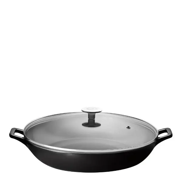Stenfors buffetgryte med glasslokk 3L svart