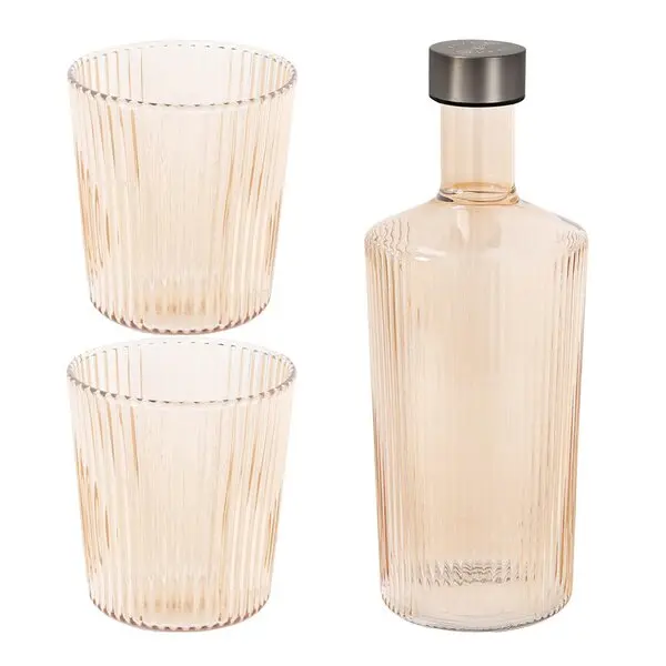Ribbed Elegance gaveeske Bells 3 deler beige
