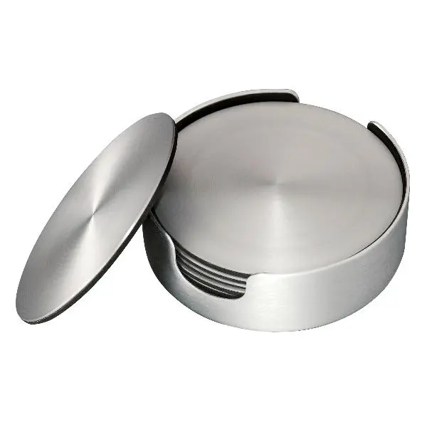 Bergdal glassbrikker 9,2 cm 6 stk børstet aluminium