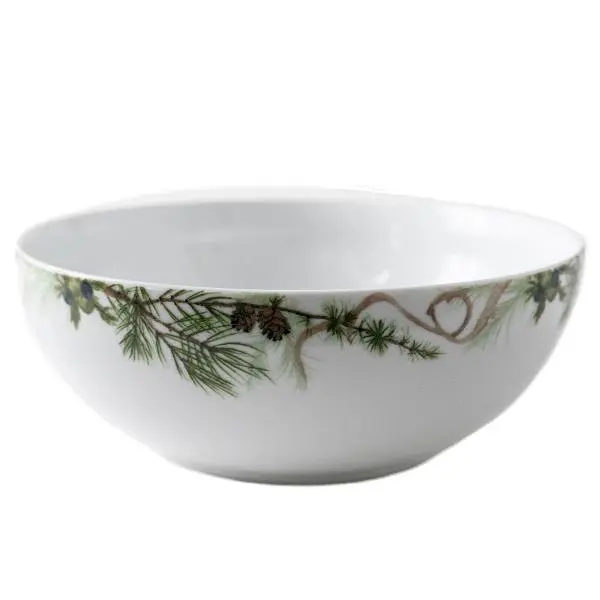 Nostalgi bolle 23 cm hvit/grønn