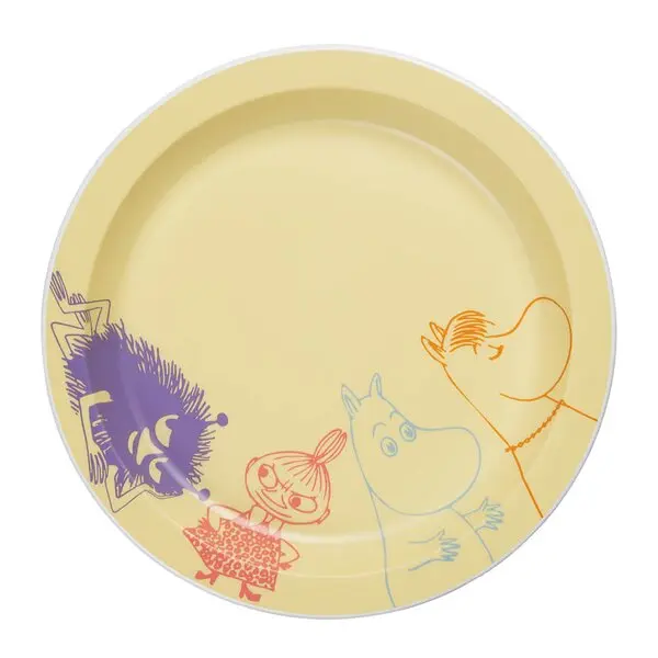 Mummi piknikk tallerken 21,5 cm 2 stk lys gul