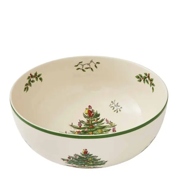 Christmas Tree serveringsbolle 24,5 cm hvit/grønn/rød