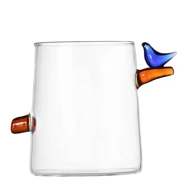 Birds glass 32 cl fugl lyseblå