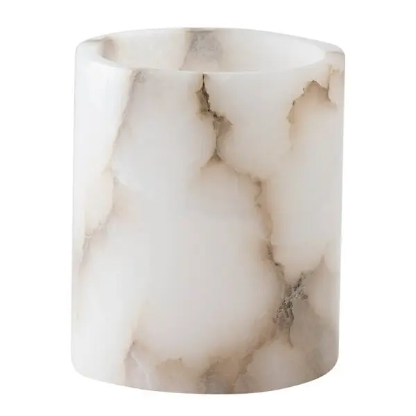 Alabaster telysholder M 12 cm