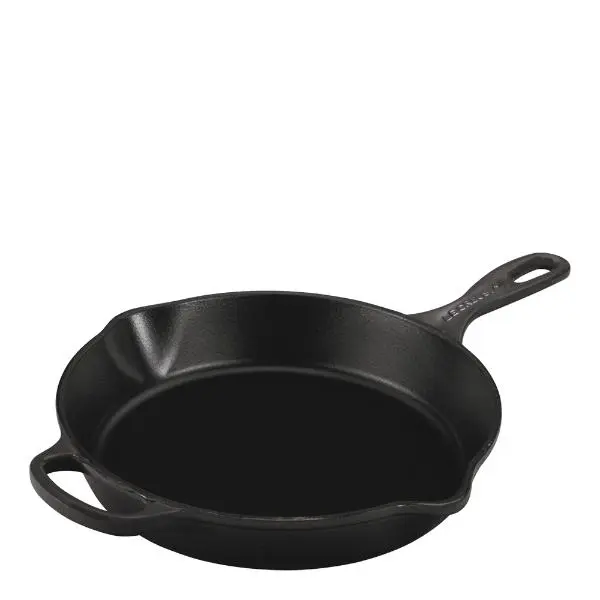 Dyp støpejernspanne 26 cm 2L matte black