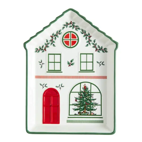 Christmas Village fat 18 cm grønn