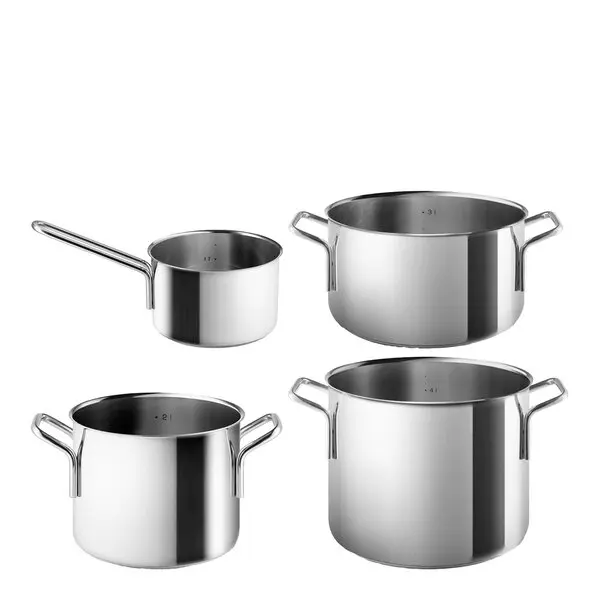 Stainless Steel grytesett 4 deler