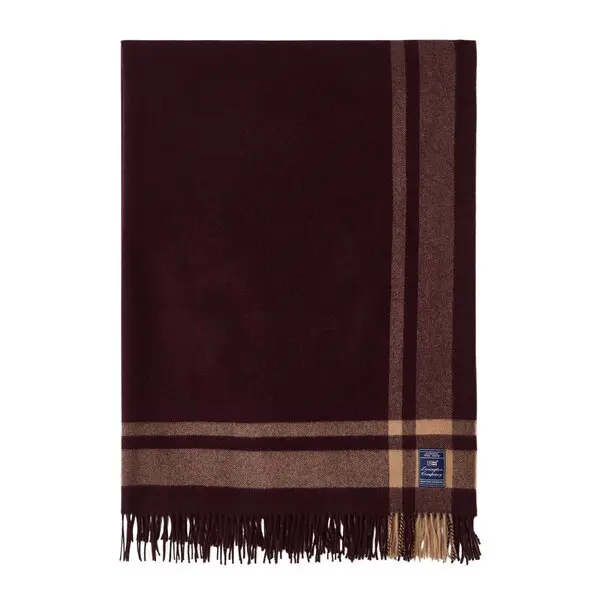 Frame Striped pledd ull 130x170 cm fig/fudge