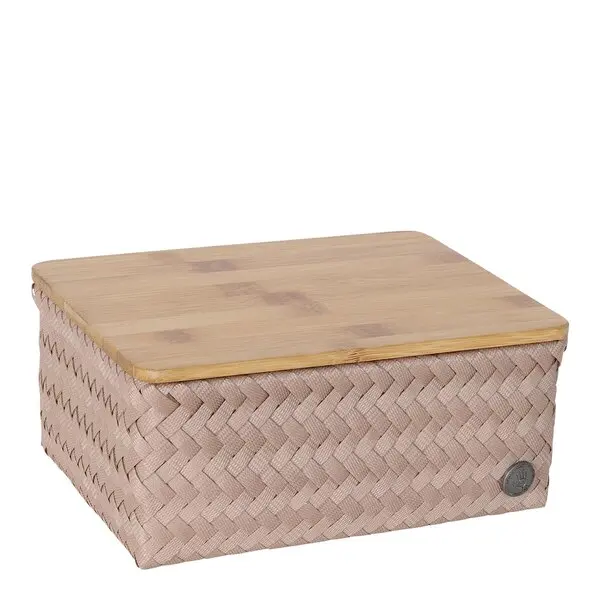 Top Fit Medium høy oppbevaringskurv m/lokk 24x18x11 cm caffè latte