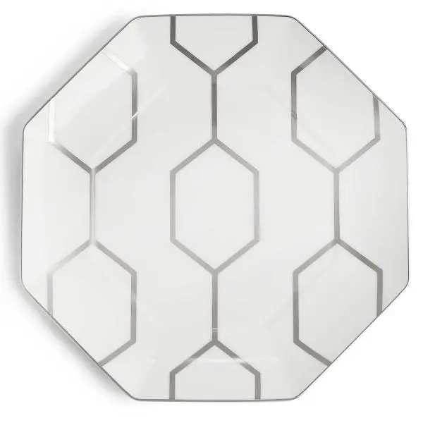 Gio Platinum tallerken åttekantet 23 cm
