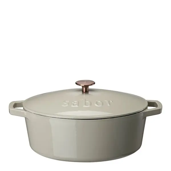 Støpejernsgryte 5,7 L warm grey